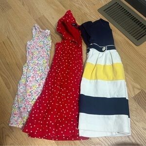 4T Dress Bundle H&M Gap Star Red Collared Button Down Sleeveless Kids Toddler